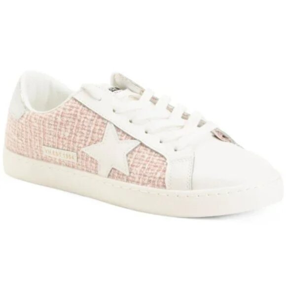 NEW Vintage Havana Carla pink Tweed Fashion Sneakers Women’s Size 7 - Picture 3 of 5
